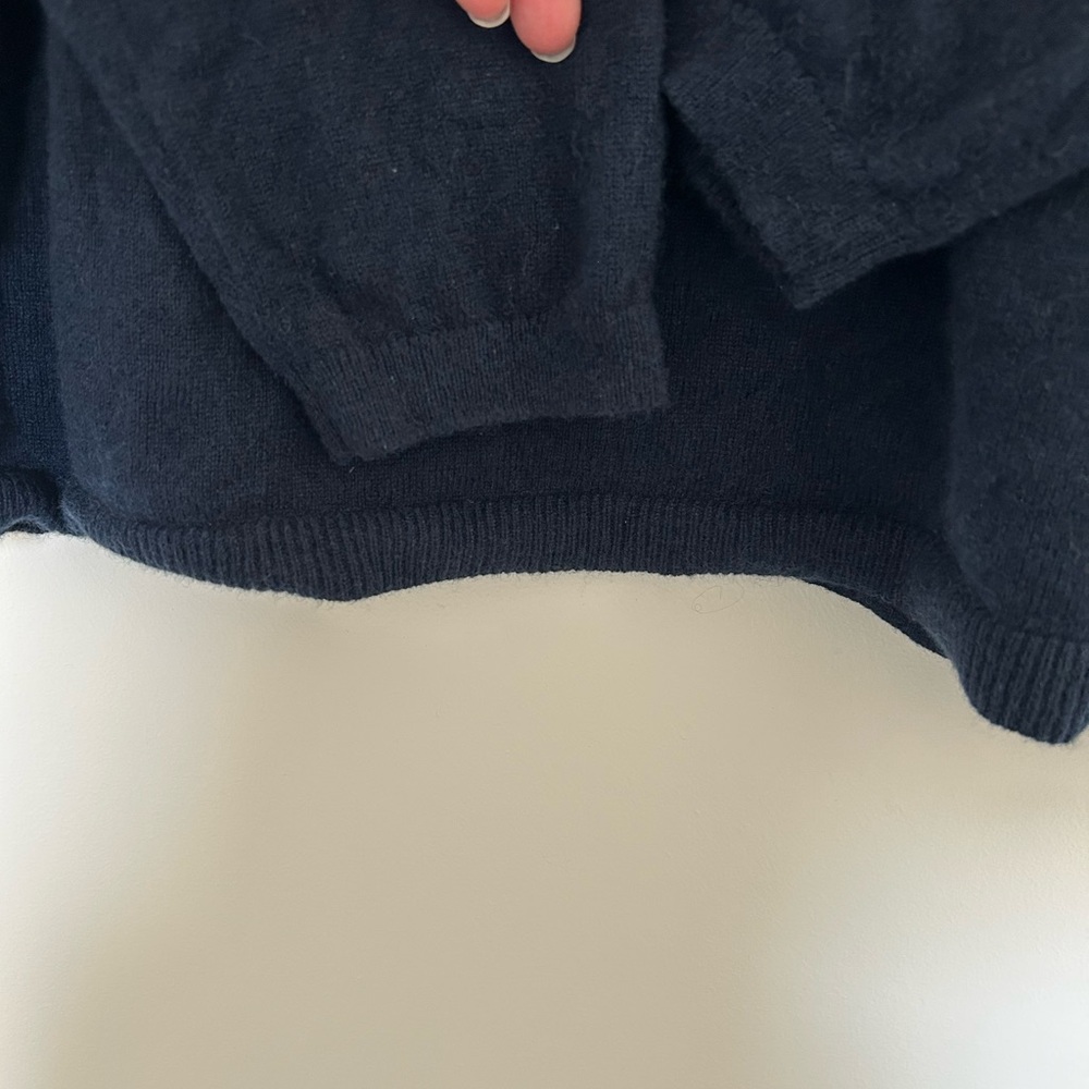 Lands’ End 100% Cashmere Blue Crewneck Sweater Size 1X - Picture 5 of 6
